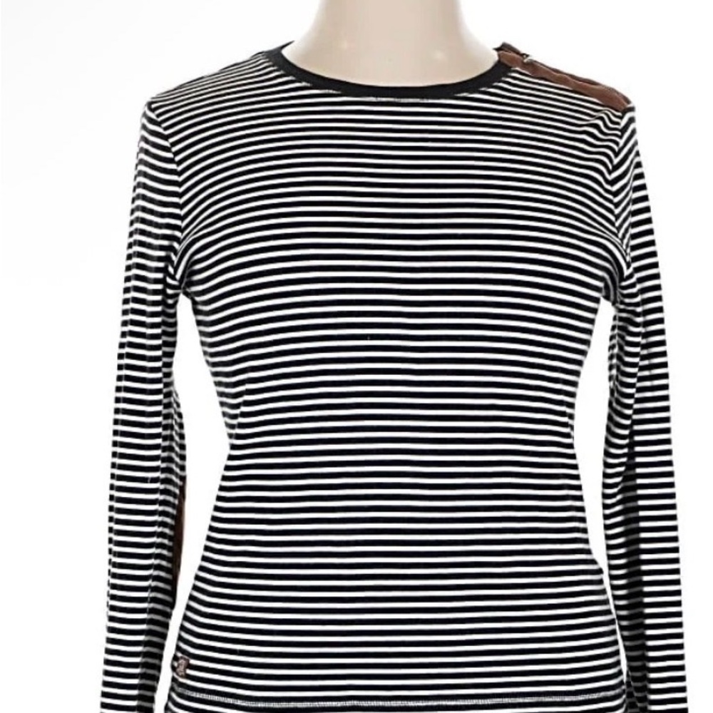 Ralph Lauren Striped Black and White Women's Top